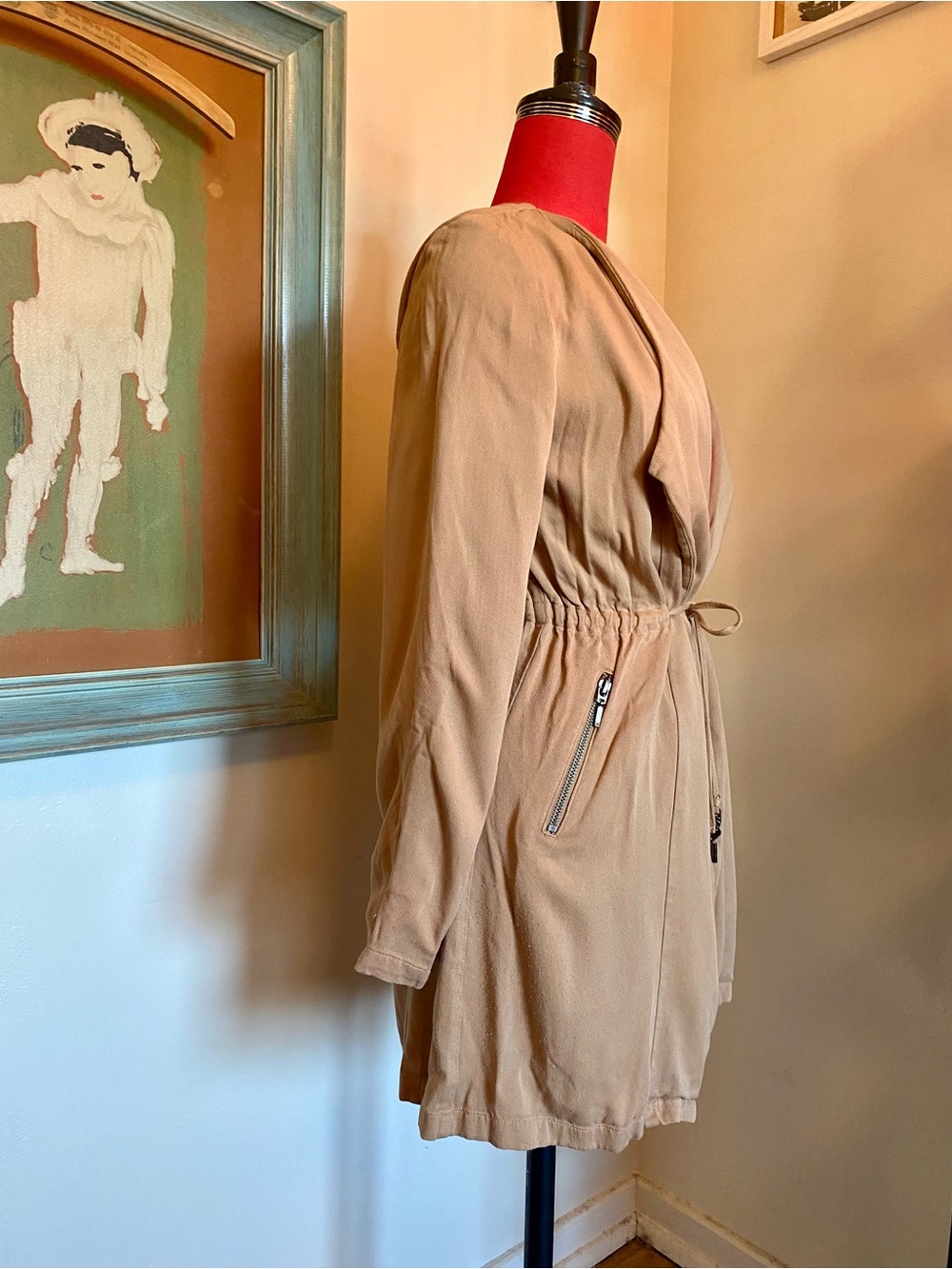 Tie-Waist Trench Coat